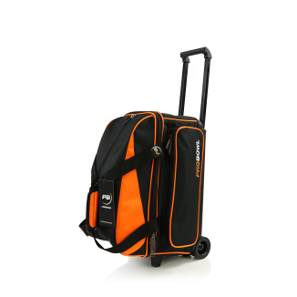 SAC A ROULETTES  2 BOULES  NOIR/ORANGE